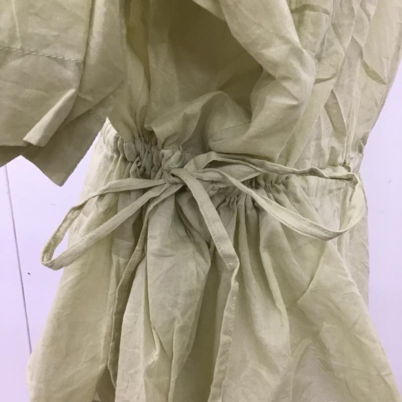 ケービーエフ KBF カットソー 半袖 KB05-23J100 ドロストギャザーブラウス 半袖カットソー 半袖ブラウス FREE 無地 緑 / グリーン /  レディース USED 古着 中古 10095756