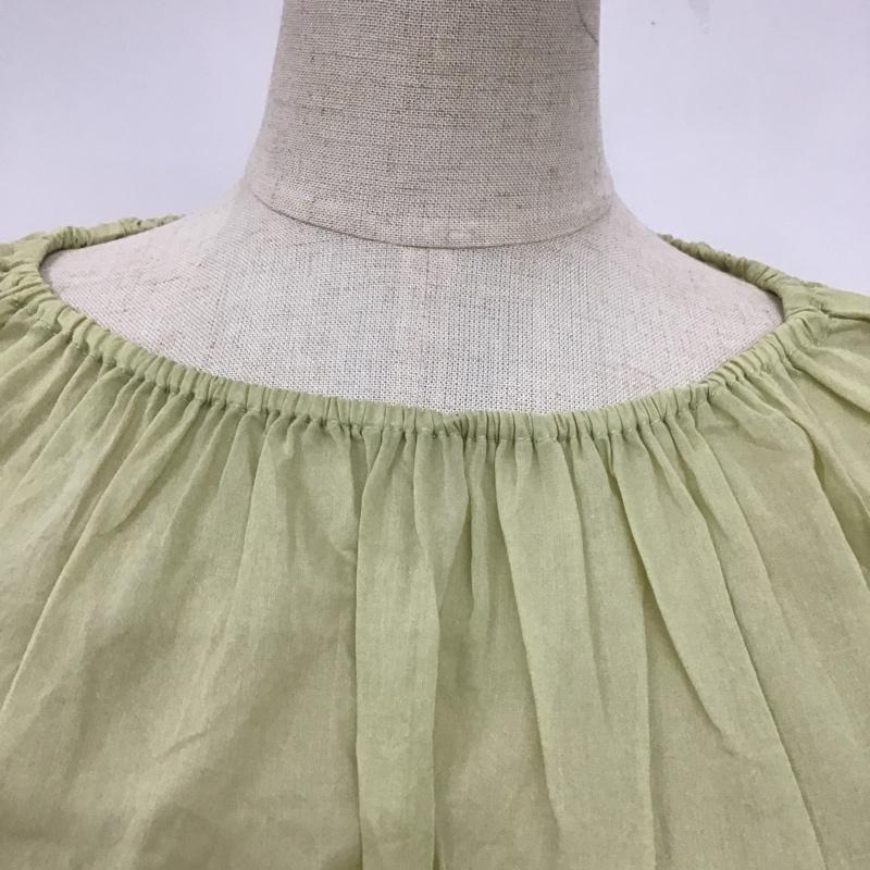 ケービーエフ KBF カットソー 半袖 KB05-23J100 ドロストギャザーブラウス 半袖カットソー 半袖ブラウス FREE 無地 緑 / グリーン /  レディース USED 古着 中古 10095756