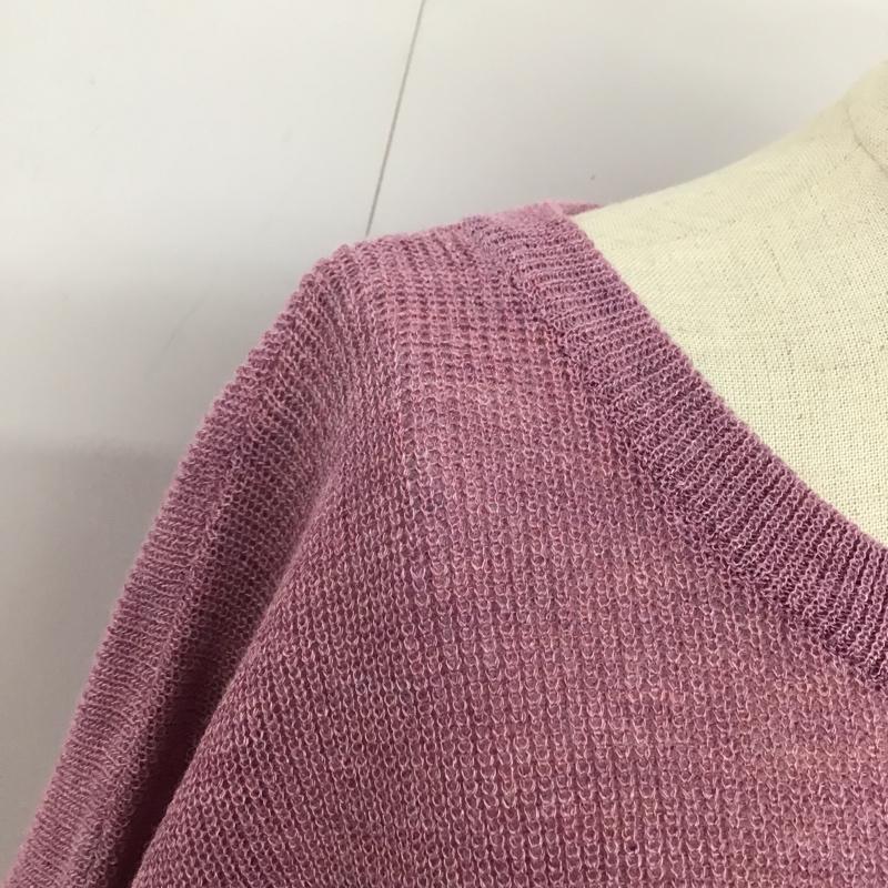 ケービーエフ KBF カットソー 半袖 半袖カットソー 半袖ニットカットソー クルーネックカットソー FREE 無地 桃 / ピンク /  レディース USED 古着 中古 10095770