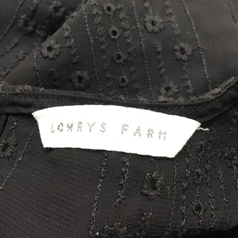 ローリーズファーム LOWRYS FARM カットソー 半袖 LF616022TS フレアスリーブ L 刺繍 黒 / ブラック /  レディース USED 古着 中古 10095804