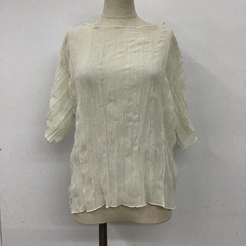 ローリーズファーム LOWRYS FARM カットソー 半袖 LF621146CF シアープリーツプルオーバー FREE 無地 オフホワイト / オフホワイト /  レディース USED 古着 中古 10095805