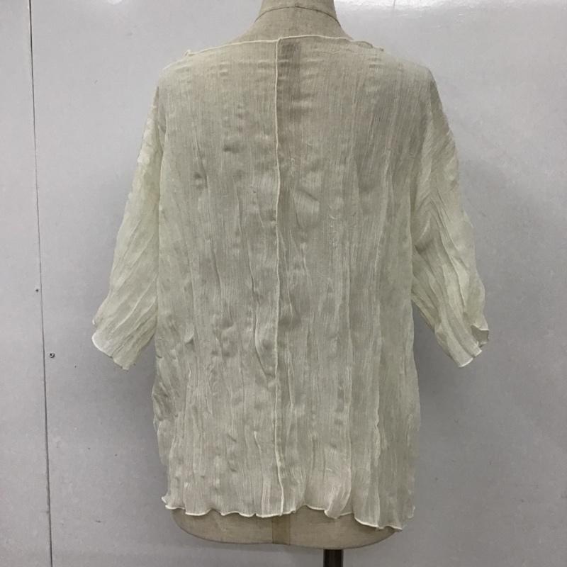 ローリーズファーム LOWRYS FARM カットソー 半袖 LF621146CF シアープリーツプルオーバー FREE 無地 オフホワイト / オフホワイト /  レディース USED 古着 中古 10095805