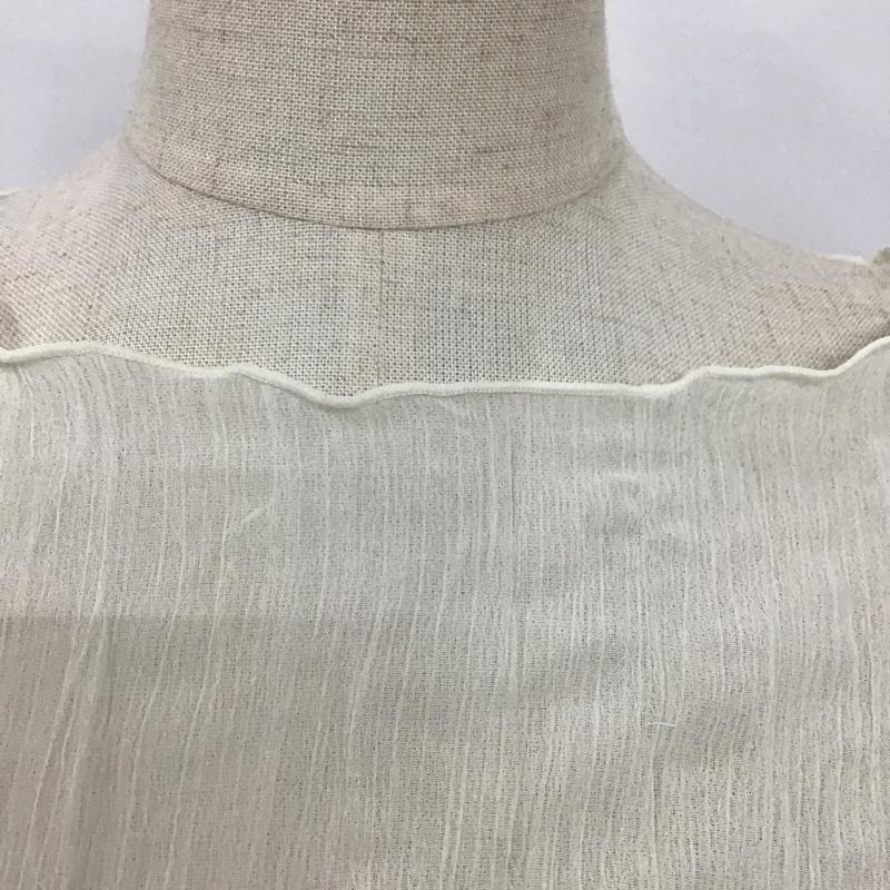 ローリーズファーム LOWRYS FARM カットソー 半袖 LF621146CF シアープリーツプルオーバー FREE 無地 オフホワイト / オフホワイト /  レディース USED 古着 中古 10095805