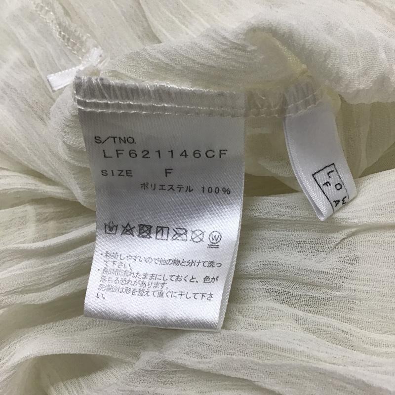 ローリーズファーム LOWRYS FARM カットソー 半袖 LF621146CF シアープリーツプルオーバー FREE 無地 オフホワイト / オフホワイト /  レディース USED 古着 中古 10095805