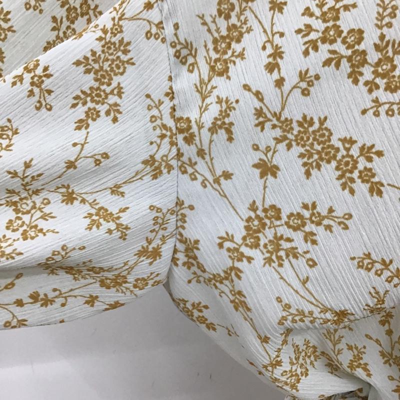 ローリーズファーム LOWRYS FARM カットソー 半袖 LF619053TK キャンディスリーブ FREE 総柄 水色 / ライトブルー / X ベージュ / ベージュ /  レディース USED 古着 中古 10095807