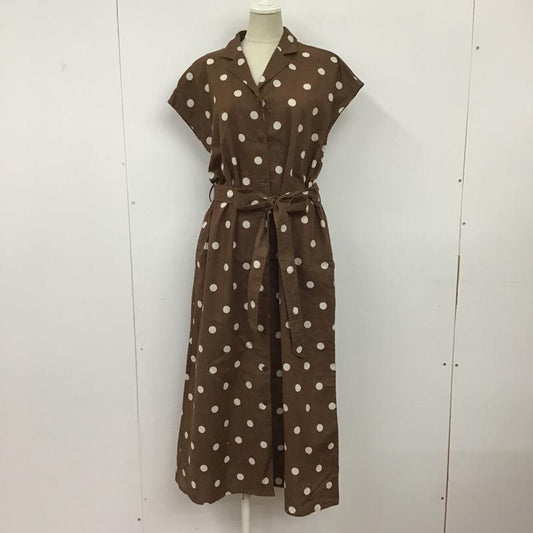 マウジー MOUSSY ワンピース ロングスカート 010BSH30-2830 オープンカラー 1 ドット 茶 / ブラウン /  レディース USED 古着 中古 10095819