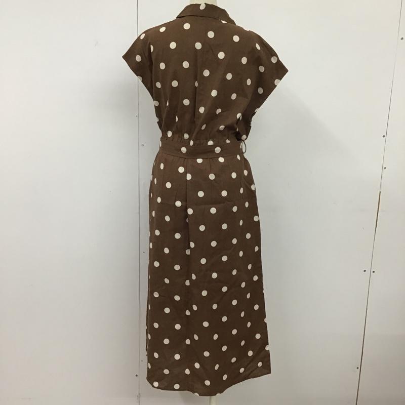 マウジー MOUSSY ワンピース ロングスカート 010BSH30-2830 オープンカラー 1 ドット 茶 / ブラウン /  レディース USED 古着 中古 10095819