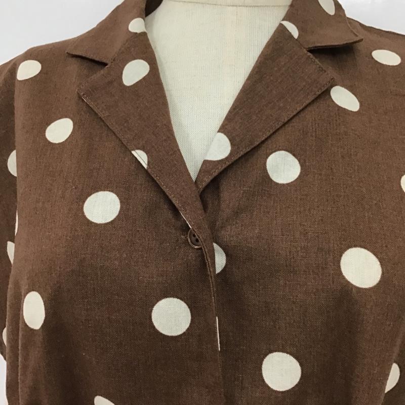 マウジー MOUSSY ワンピース ロングスカート 010BSH30-2830 オープンカラー 1 ドット 茶 / ブラウン /  レディース USED 古着 中古 10095819