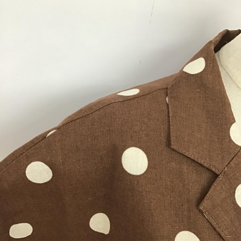 マウジー MOUSSY ワンピース ロングスカート 010BSH30-2830 オープンカラー 1 ドット 茶 / ブラウン /  レディース USED 古着 中古 10095819