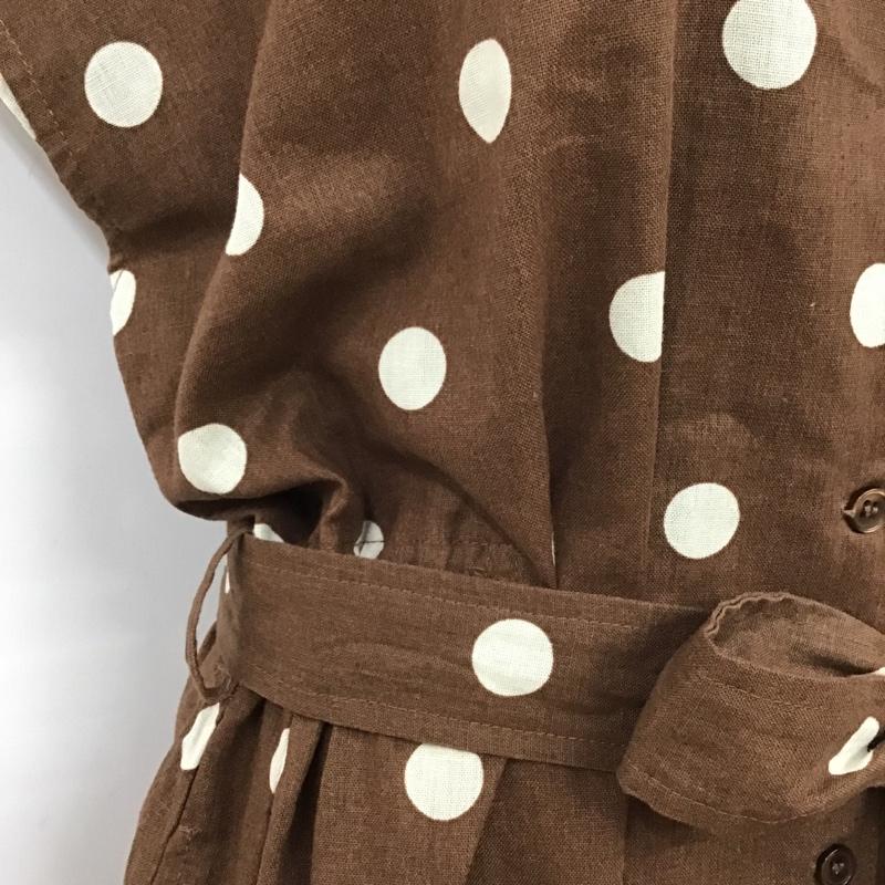 マウジー MOUSSY ワンピース ロングスカート 010BSH30-2830 オープンカラー 1 ドット 茶 / ブラウン /  レディース USED 古着 中古 10095819