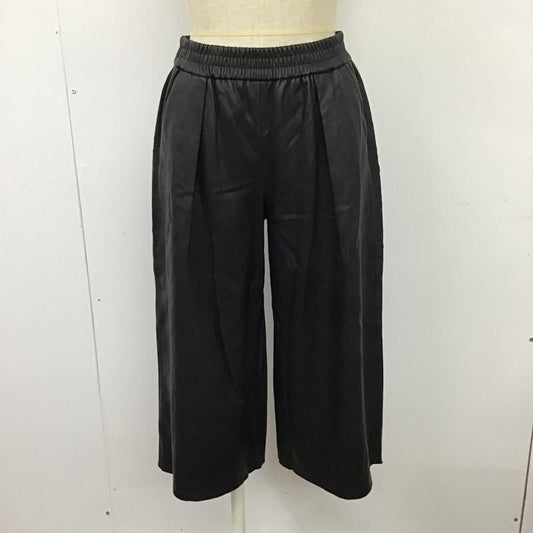 ザラベーシック ZARA BASIC ボトムス ボトムス 2398 232 800 合皮 フェイクレザー ワイドパンツ XS 無地 黒 / ブラック /  レディース USED 古着 中古 10095853