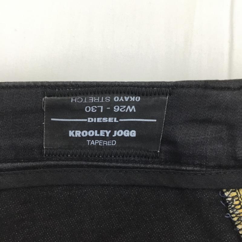 ディーゼル DIESEL パンツ デニム、ジーンズ KROOLEY JOGG TAPERED 26インチ 無地 黒 / ブラック /  メンズ USED 古着 中古 10095868