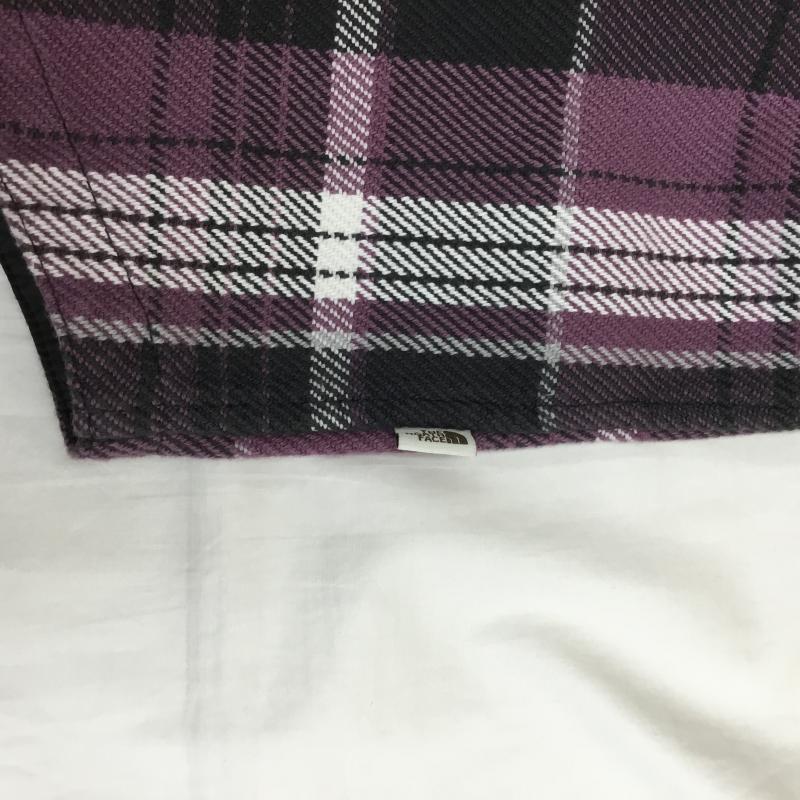 ザノースフェイス THE NORTH FACE シャツ、ブラウス 長袖 Valley Twill Flannel Shirt L チェック 白 / ホワイト / X 紫 / パープル / X 黒 / ブラック /  メンズ USED 古着 中古 10095878