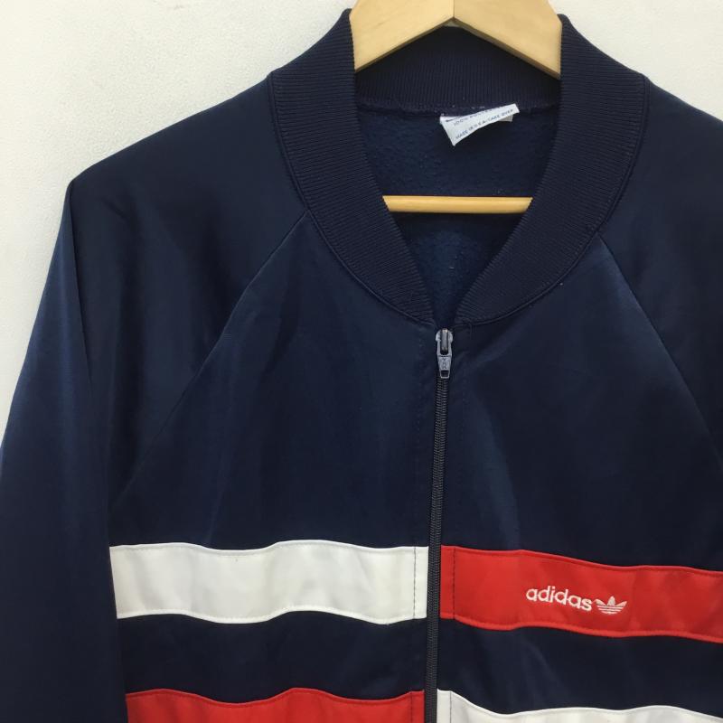 アディダス adidas ジャケット、上着 ジャンパー、ブルゾン 70～80s USA製 トラックジャケット ロゴ、文字 X ワンポイント X 刺繍 赤 / レッド / X 白 / ホワイト / X 紺 / ネイビー /  メンズ USED 古着 中古 10095882