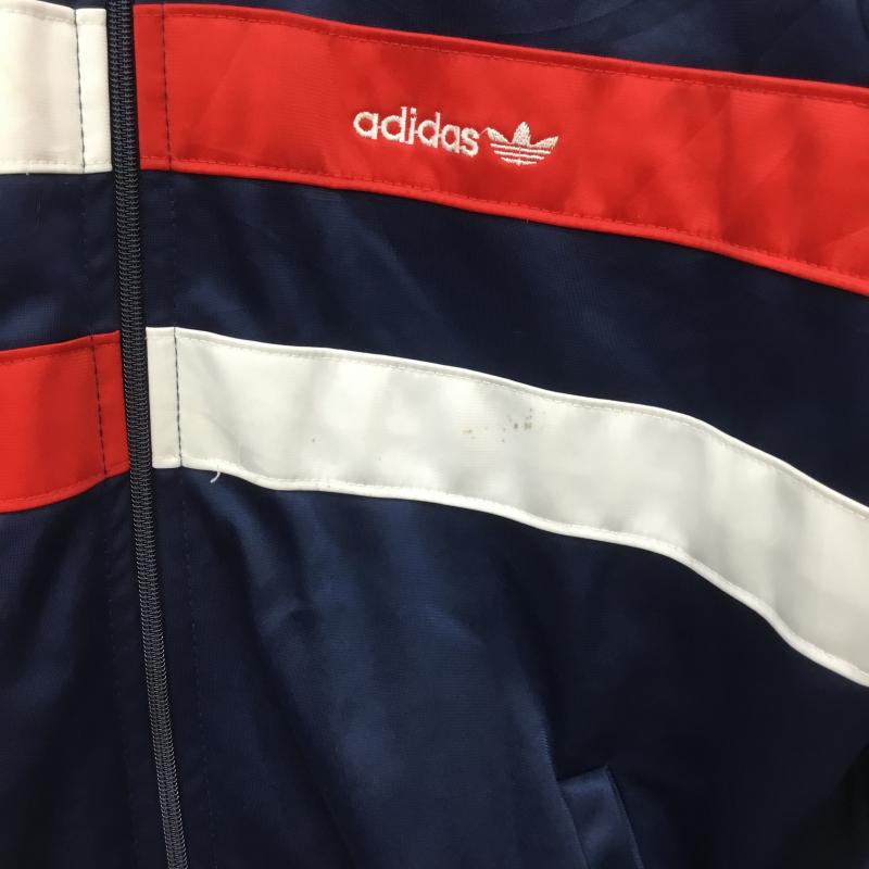アディダス adidas ジャケット、上着 ジャンパー、ブルゾン 70～80s USA製 トラックジャケット ロゴ、文字 X ワンポイント X 刺繍 赤 / レッド / X 白 / ホワイト / X 紺 / ネイビー /  メンズ USED 古着 中古 10095882
