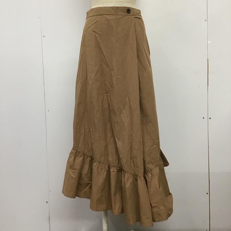 ザラ ZARA スカート ロングスカート 5854 228 743 フリル ギャザー XS 無地 ベージュ / ベージュ /  レディース USED 古着 中古 10095892