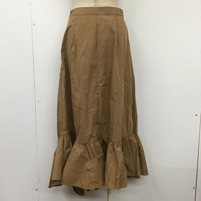 ザラ ZARA スカート ロングスカート 5854 228 743 フリル ギャザー XS 無地 ベージュ / ベージュ /  レディース USED 古着 中古 10095892