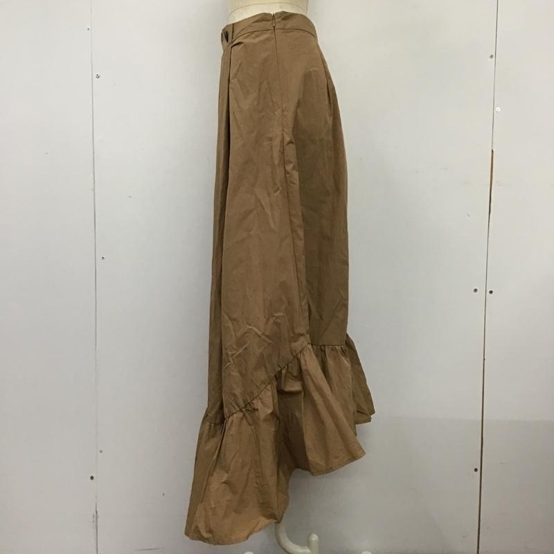 ザラ ZARA スカート ロングスカート 5854 228 743 フリル ギャザー XS 無地 ベージュ / ベージュ /  レディース USED 古着 中古 10095892