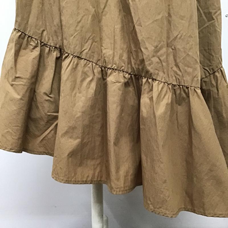 ザラ ZARA スカート ロングスカート 5854 228 743 フリル ギャザー XS 無地 ベージュ / ベージュ /  レディース USED 古着 中古 10095892