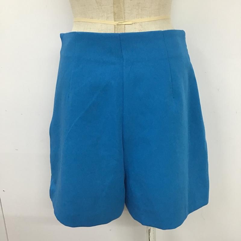 ザラ ZARA パンツ ショートパンツ 1608 025 402 フロントボタン S 無地 青 / ブルー /  レディース USED 古着 中古 10095911