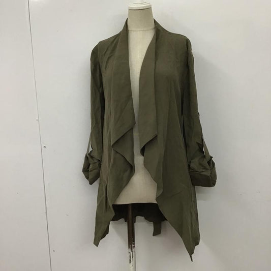 ザラ ZARA カーディガン 長袖 3046 030 505 S 無地 カーキ / カーキ /  レディース USED 古着 中古 10095946