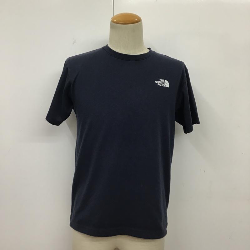 ザノースフェイス THE NORTH FACE Tシャツ 半袖 NT31957 スクエアロゴ バックプリント S ロゴ、文字 紺 / ネイビー /  メンズ USED 古着 中古 10095955