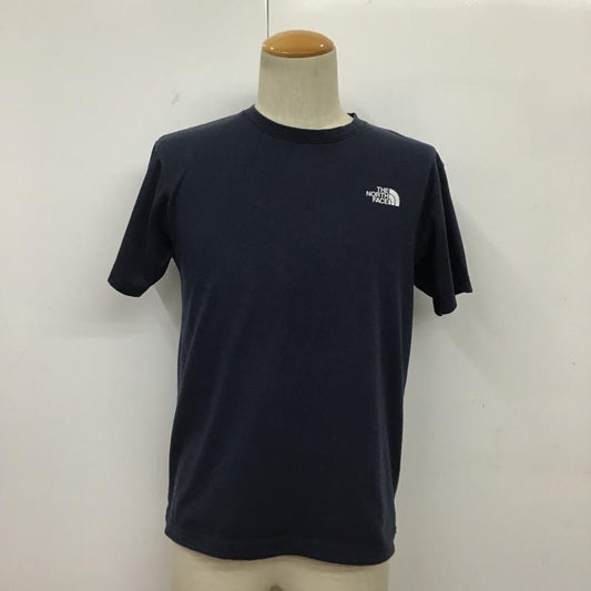 ザノースフェイス THE NORTH FACE Tシャツ 半袖 NT31957 スクエアロゴ バックプリント S ロゴ、文字 紺 / ネイビー /  メンズ USED 古着 中古 10095955