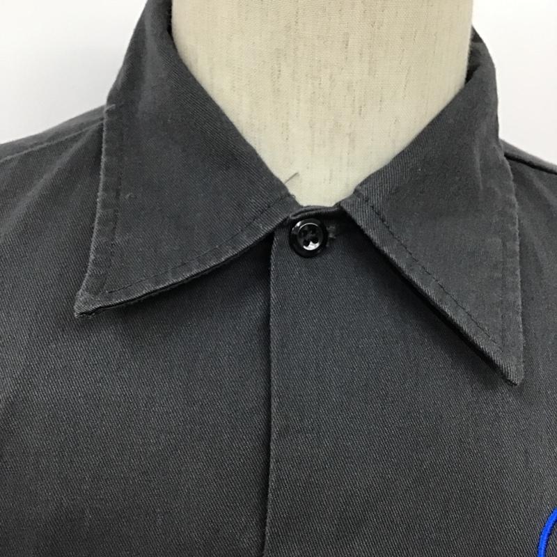 ディッキーズ Dickies シャツ、ブラウス 半袖 ワークシャツ ワッペン M 刺繍 チャコールグレー / チャコールグレー /  メンズ USED 古着 中古 10095964