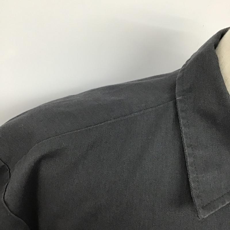 ディッキーズ Dickies シャツ、ブラウス 半袖 ワークシャツ ワッペン M 刺繍 チャコールグレー / チャコールグレー /  メンズ USED 古着 中古 10095964