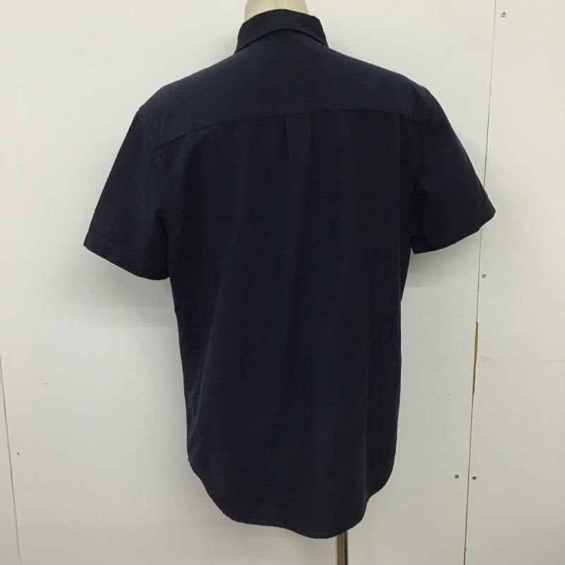 サタデーズ ニューヨークシティ Saturdays NYC シャツ、ブラウス 半袖 BBG-89010-C ボタンダウン L 無地 紺 / ネイビー /  メンズ USED 古着 中古 10095971