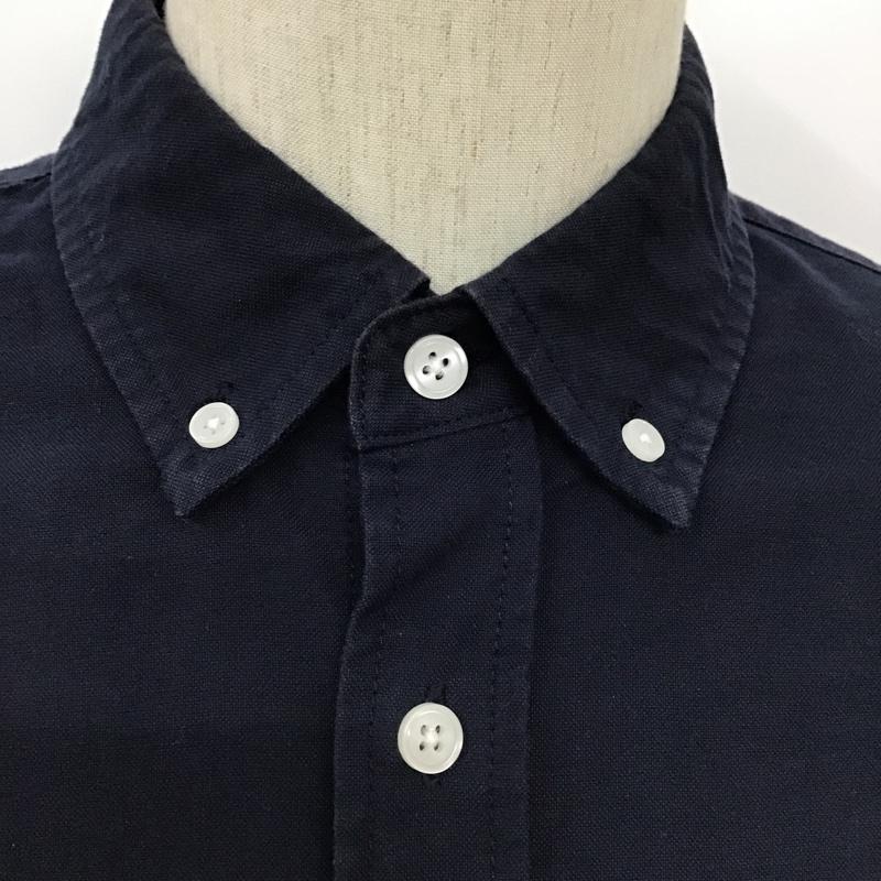 サタデーズ ニューヨークシティ Saturdays NYC シャツ、ブラウス 半袖 BBG-89010-C ボタンダウン L 無地 紺 / ネイビー /  メンズ USED 古着 中古 10095971