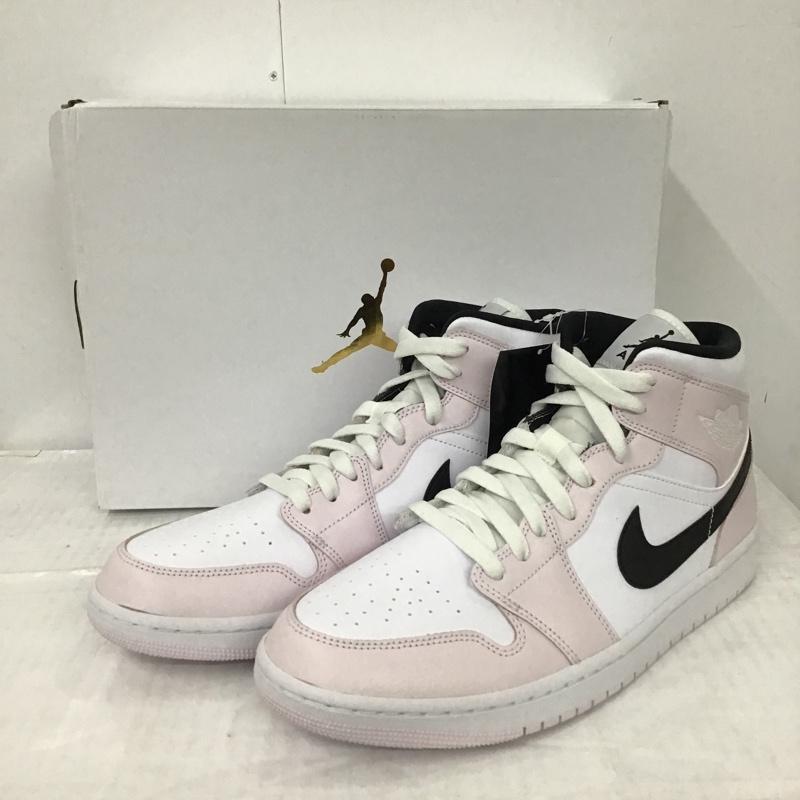 ナイキ NIKE スニーカー スニーカー BQ6472 500 AIR JORDAN 1 MID 28.5cm 箱有 28.5cm ワンポイント 白 / ホワイト / X 黒 / ブラック / X 桃 / ピンク /  メンズ USED 古着 中古 10096013