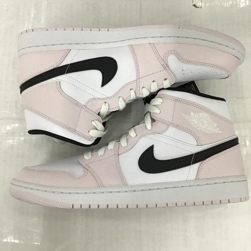 ナイキ NIKE スニーカー スニーカー BQ6472 500 AIR JORDAN 1 MID 28.5cm 箱有 28.5cm ワンポイント 白 / ホワイト / X 黒 / ブラック / X 桃 / ピンク /  メンズ USED 古着 中古 10096013