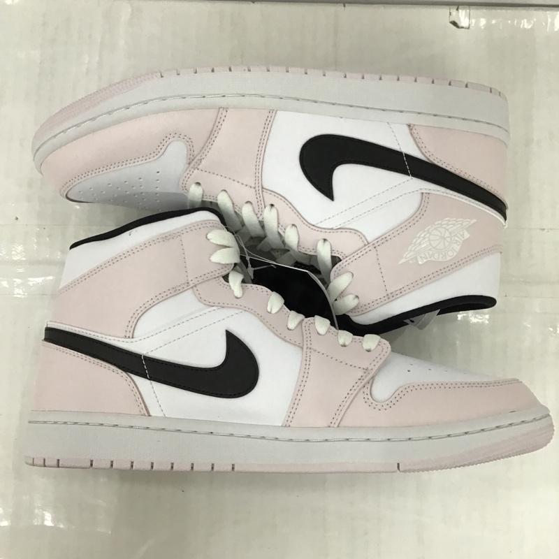 ナイキ NIKE スニーカー スニーカー BQ6472 500 AIR JORDAN 1 MID 28.5cm 箱有 28.5cm ワンポイント 白 / ホワイト / X 黒 / ブラック / X 桃 / ピンク /  メンズ USED 古着 中古 10096013