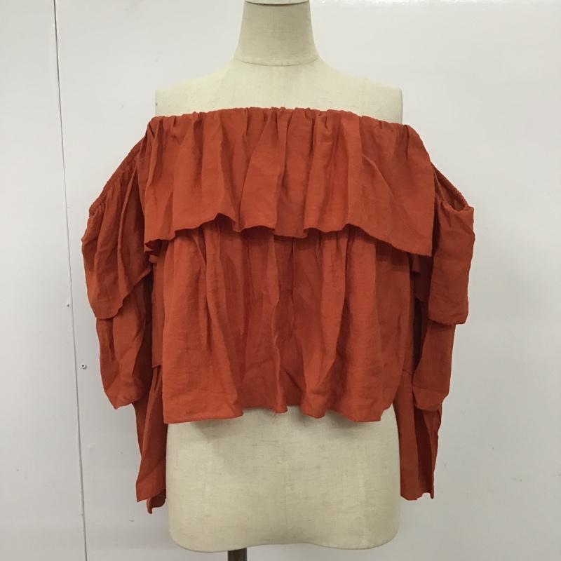 リゼクシー RESEXXY カットソー 長袖 151920405001-01 オフショルダーティアード FREE 無地 橙 / オレンジ /  レディース USED 古着 中古 10096061