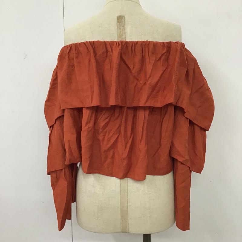 リゼクシー RESEXXY カットソー 長袖 151920405001-01 オフショルダーティアード FREE 無地 橙 / オレンジ /  レディース USED 古着 中古 10096061