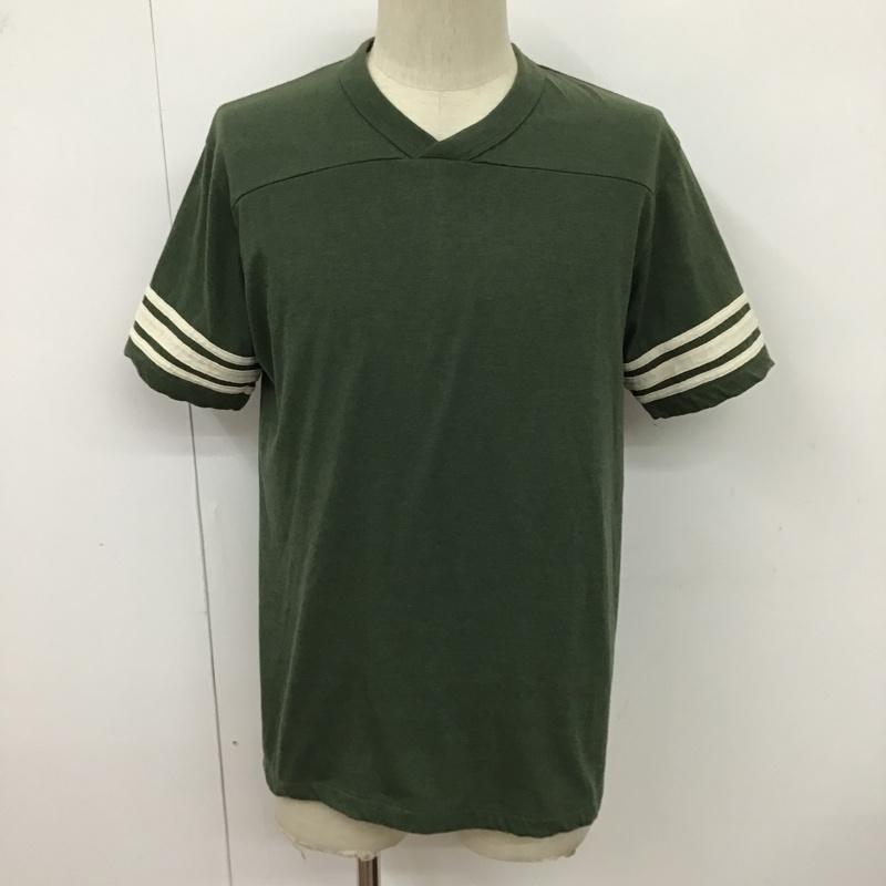 クーティー COOTIE Tシャツ 半袖 CTE-16S317 タグ付き Vネック L 無地 緑 / グリーン / X アイボリー / アイボリー /  メンズ USED 古着 中古 10096077