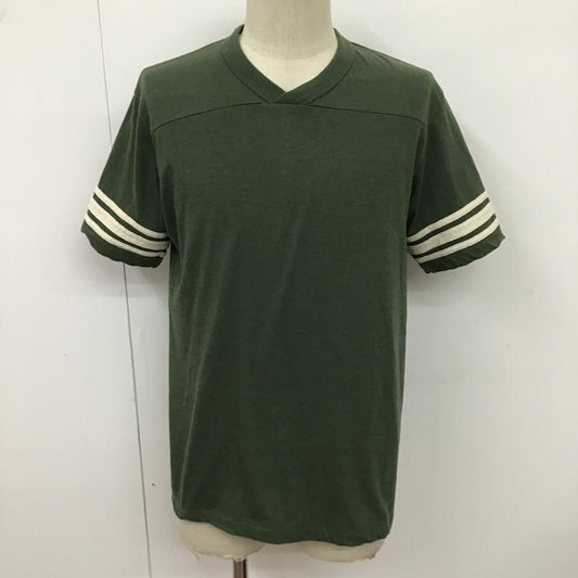 クーティー COOTIE Tシャツ 半袖 CTE-16S317 タグ付き Vネック L 無地 緑 / グリーン / X アイボリー / アイボリー /  メンズ USED 古着 中古 10096077