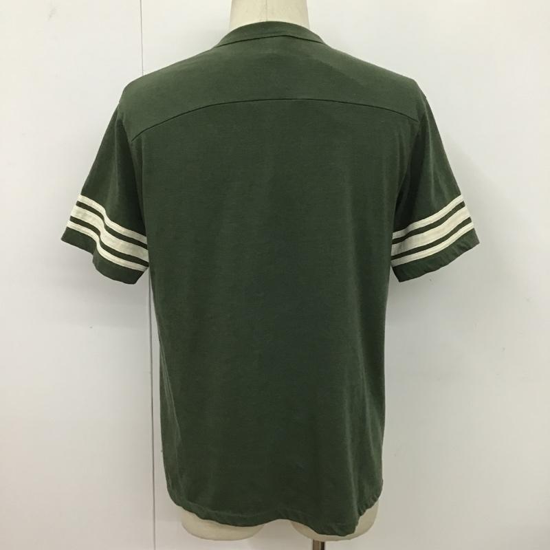 クーティー COOTIE Tシャツ 半袖 CTE-16S317 タグ付き Vネック L 無地 緑 / グリーン / X アイボリー / アイボリー /  メンズ USED 古着 中古 10096077