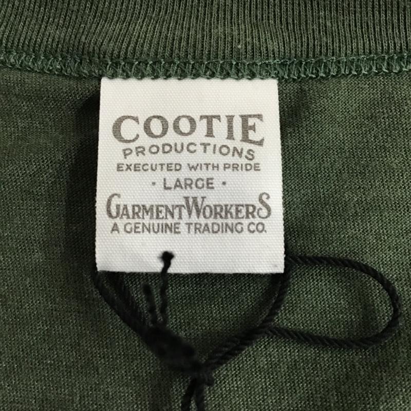 クーティー COOTIE Tシャツ 半袖 CTE-16S317 タグ付き Vネック L 無地 緑 / グリーン / X アイボリー / アイボリー /  メンズ USED 古着 中古 10096077