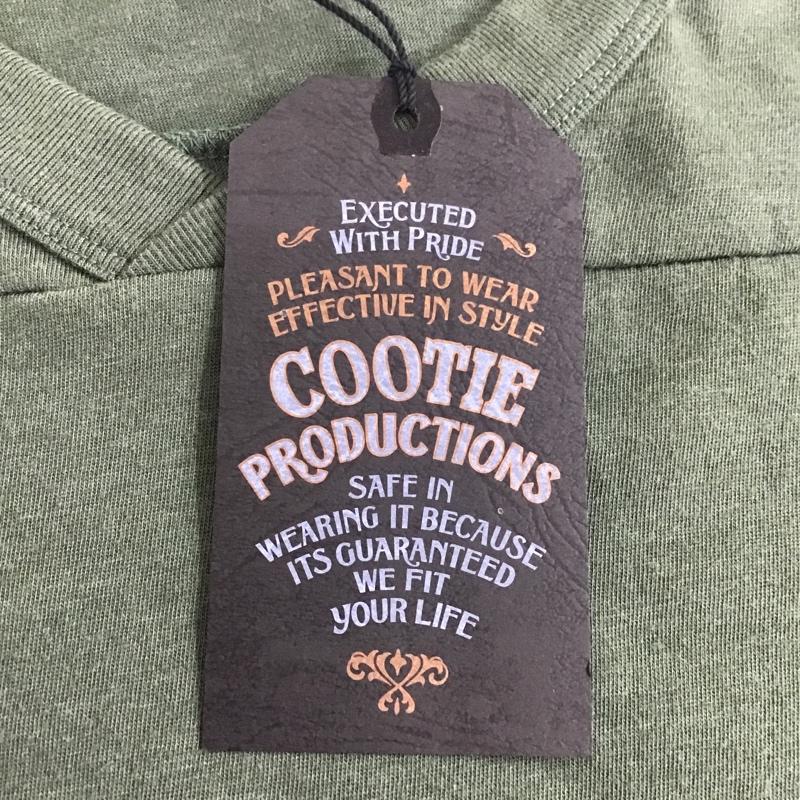クーティー COOTIE Tシャツ 半袖 CTE-16S317 タグ付き Vネック L 無地 緑 / グリーン / X アイボリー / アイボリー /  メンズ USED 古着 中古 10096077