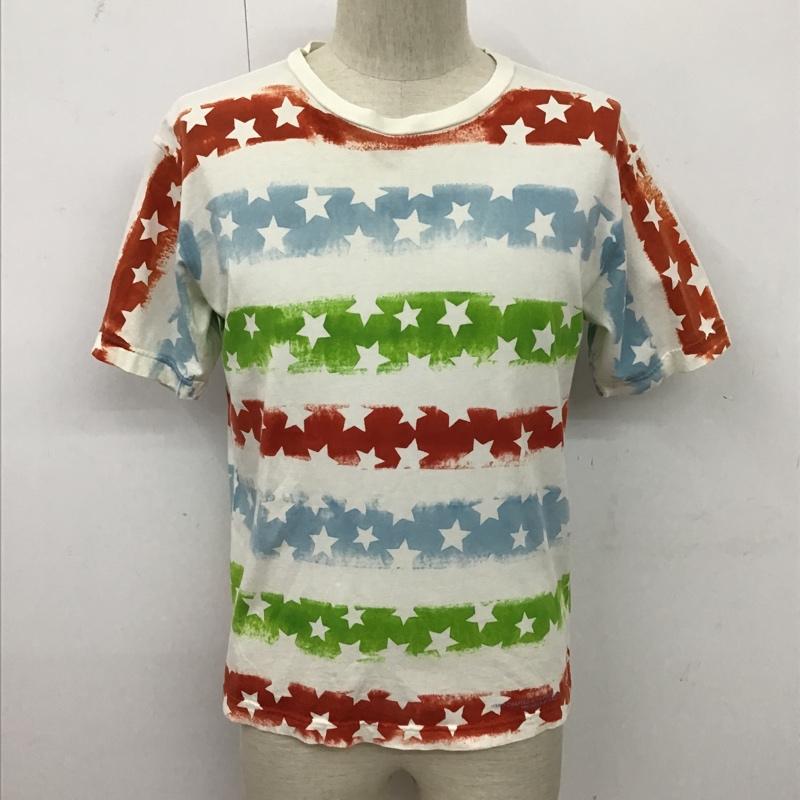 ガイジンメイド GAIJIN MADE Tシャツ 半袖 星柄 クルーネック 総柄 白 / ホワイト / X 赤 / レッド / X 水色 / ライトブルー / X 薄緑 / ライトグリーン /  メンズ USED 古着 中古 10096086