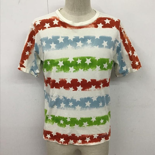 ガイジンメイド GAIJIN MADE Tシャツ 半袖 星柄 クルーネック 総柄 白 / ホワイト / X 赤 / レッド / X 水色 / ライトブルー / X 薄緑 / ライトグリーン /  メンズ USED 古着 中古 10096086