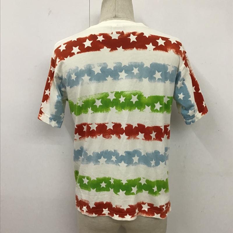 ガイジンメイド GAIJIN MADE Tシャツ 半袖 星柄 クルーネック 総柄 白 / ホワイト / X 赤 / レッド / X 水色 / ライトブルー / X 薄緑 / ライトグリーン /  メンズ USED 古着 中古 10096086
