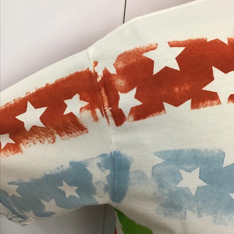 ガイジンメイド GAIJIN MADE Tシャツ 半袖 星柄 クルーネック 総柄 白 / ホワイト / X 赤 / レッド / X 水色 / ライトブルー / X 薄緑 / ライトグリーン /  メンズ USED 古着 中古 10096086