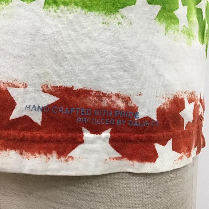 ガイジンメイド GAIJIN MADE Tシャツ 半袖 星柄 クルーネック 総柄 白 / ホワイト / X 赤 / レッド / X 水色 / ライトブルー / X 薄緑 / ライトグリーン /  メンズ USED 古着 中古 10096086