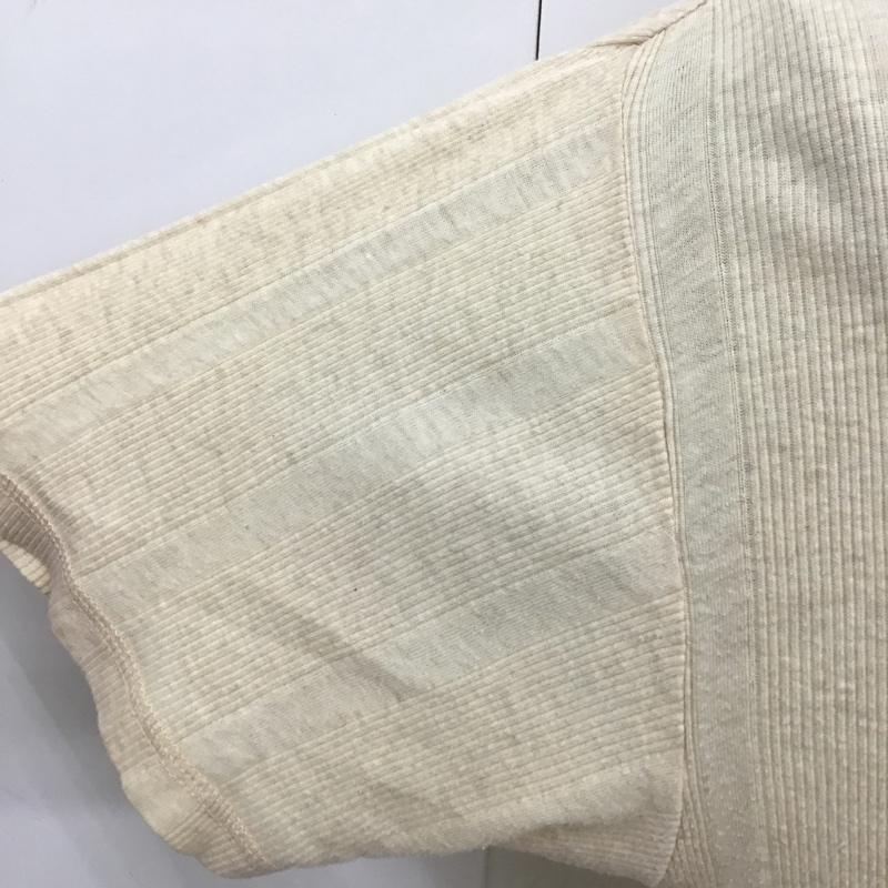ヘインズ HANES Tシャツ 半袖 キーネック リブ M 無地 ベージュ / ベージュ /  メンズ USED 古着 中古 10096088