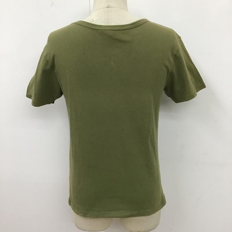 チャンピオン Champion Tシャツ 半袖 C8-B354R フロッキープリント S ロゴ、文字 カーキ / カーキ /  メンズ USED 古着 中古 10096089