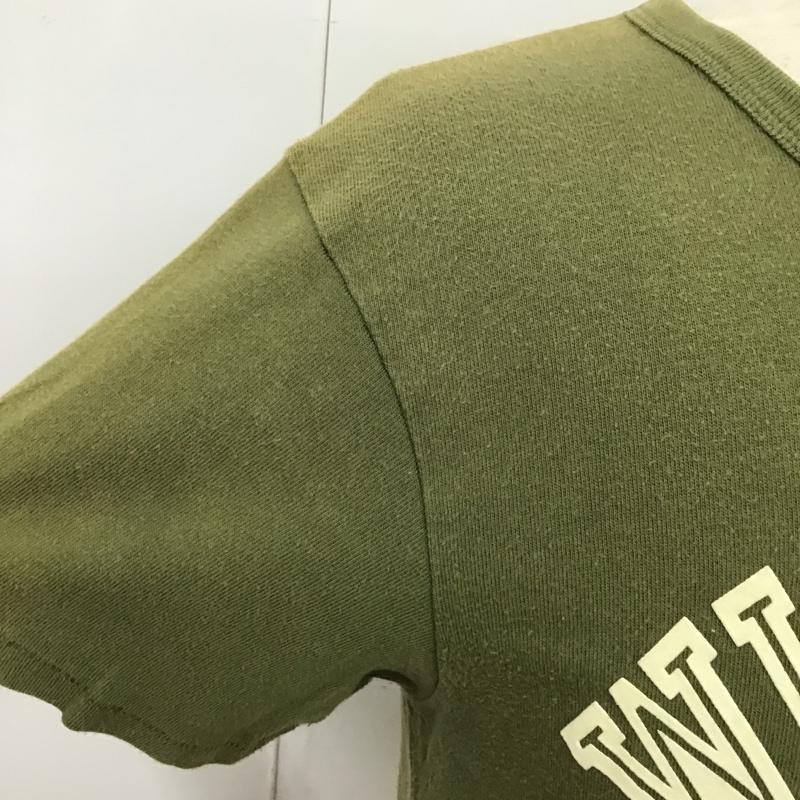 チャンピオン Champion Tシャツ 半袖 C8-B354R フロッキープリント S ロゴ、文字 カーキ / カーキ /  メンズ USED 古着 中古 10096089