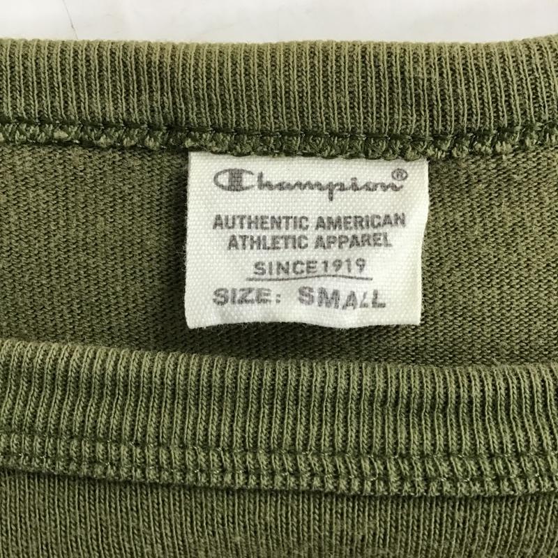 チャンピオン Champion Tシャツ 半袖 C8-B354R フロッキープリント S ロゴ、文字 カーキ / カーキ /  メンズ USED 古着 中古 10096089